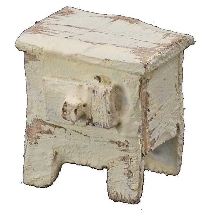 Mesita de noche de madera blanqueada cm 2x1,5x2 h