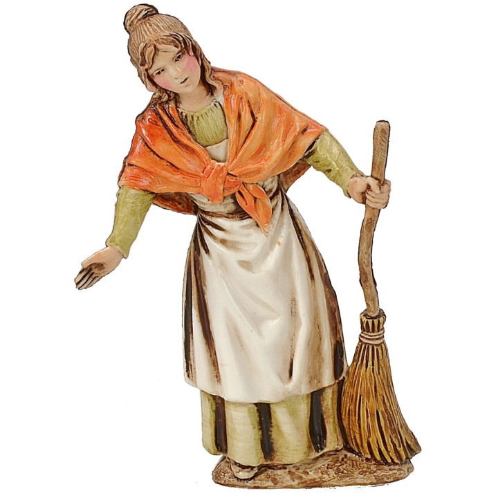 Woman with broom 10 cm Landi Moranduzzo