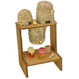 Apiary counter with jars of honey cm 6x4,5x11,5 h
