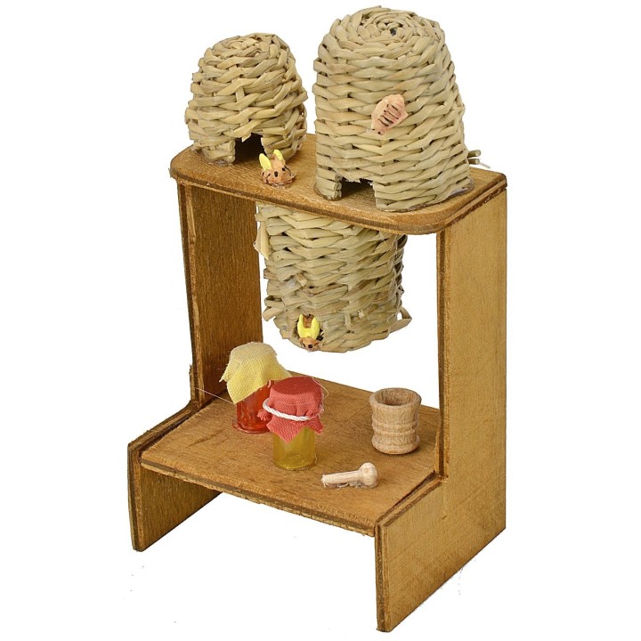 Apiary counter with jars of honey cm 6x4,5x11,5 h
