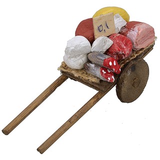 Carretto con salumi e formaggi cm 4,5x10,5x5,5 h