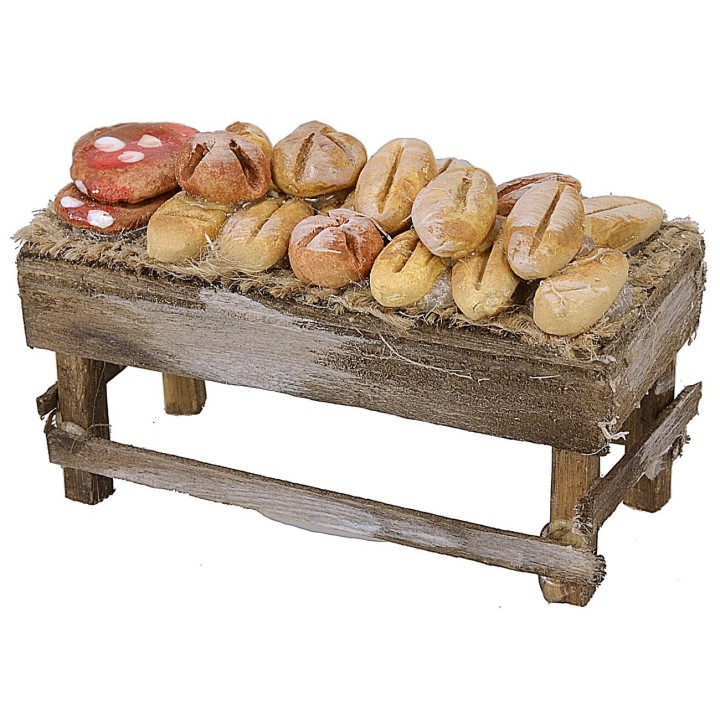 Banquet with bread and pizzas cm 8x4x5 h