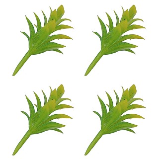 Set 4 cespugli giallo-verdi senza base h 3,5 cm