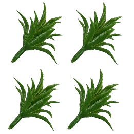 Set 4 cespugli verdi senza base h 3,5 cm