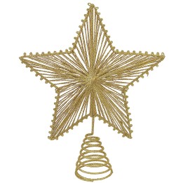 Punta de estrella color oro h 25 cm