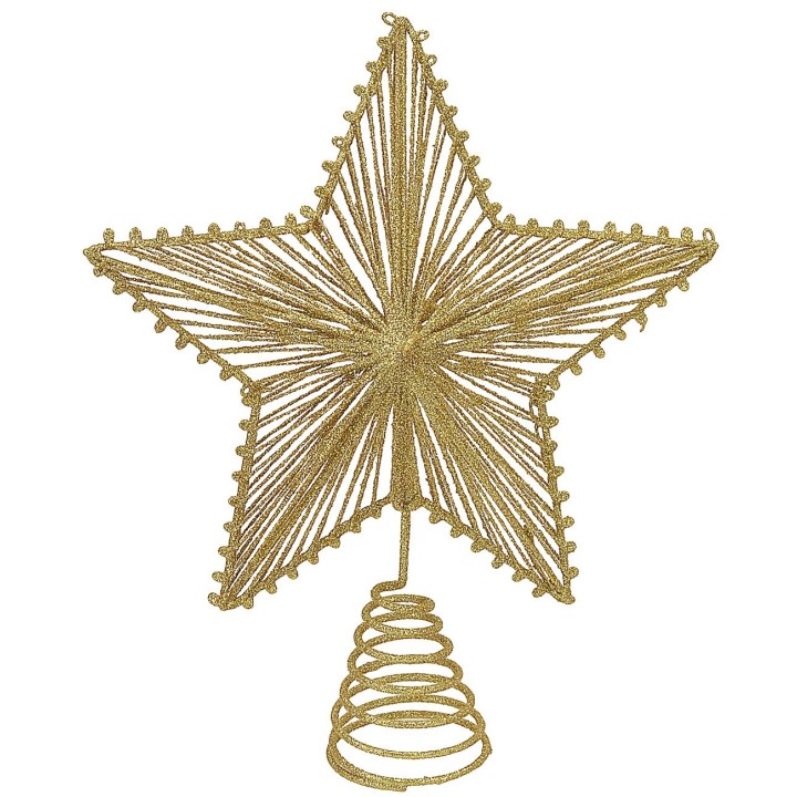 Punta de estrella color oro h 25 cm