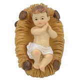 Baby Jesus in the cradle in resin series cm 20