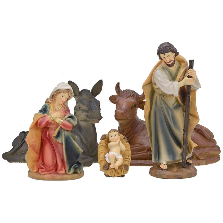 Nativity 5 subjects in resin 20 cm