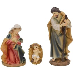 Natività 3 soggetti in resina cm 20