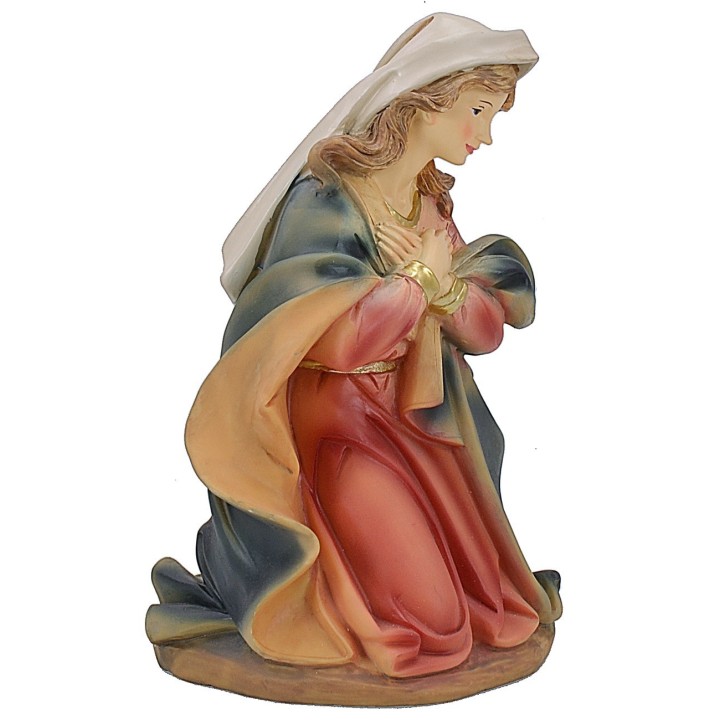 Madonna arrodillada en resina serie 25 cm