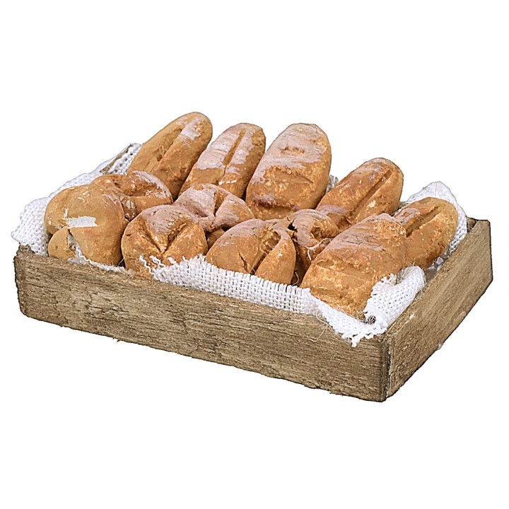 Caja de madera con pan cm 5x4x1,2 h.