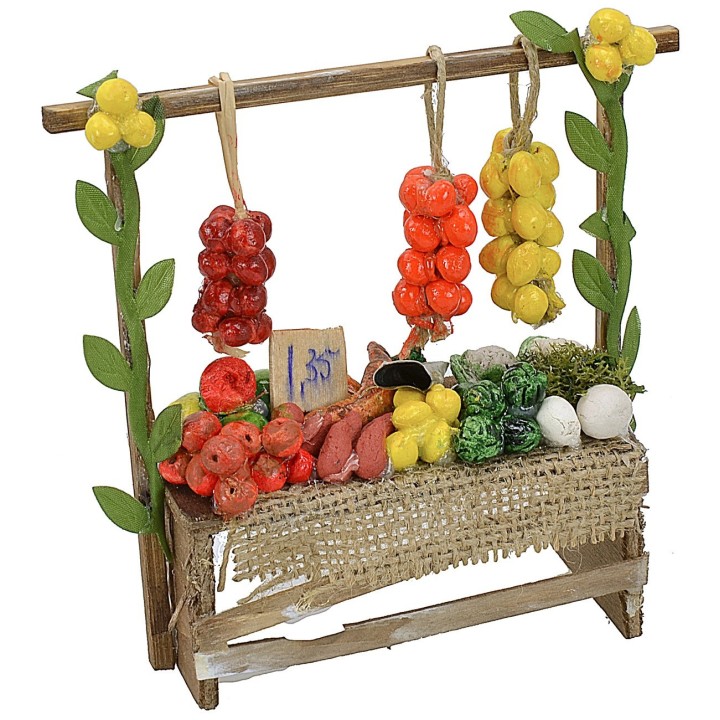 Bancarella del fruttivendolo cm 13,5x5x13,2 h