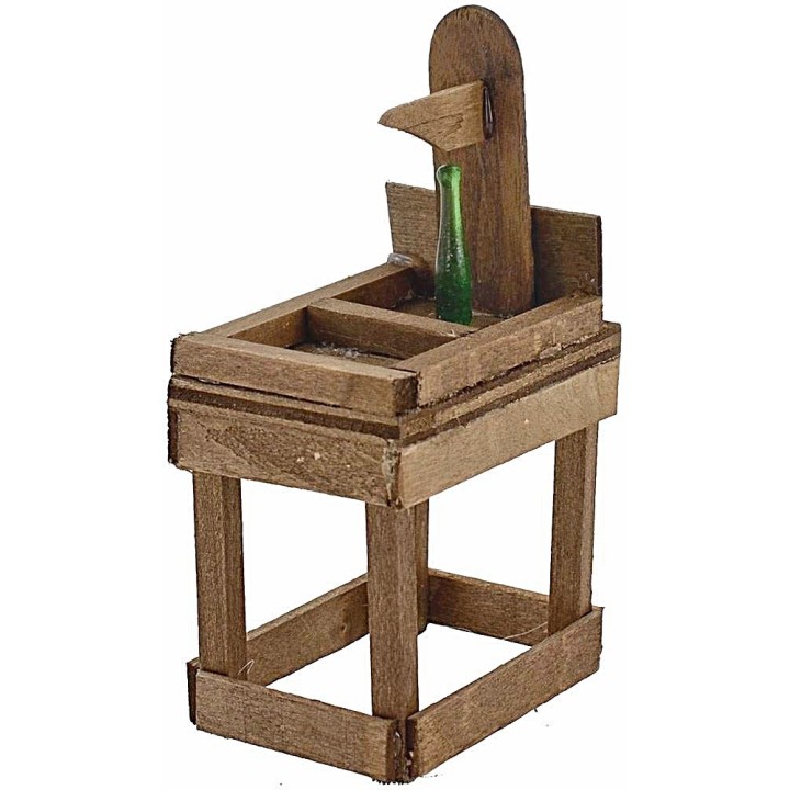 Banco tapón de botellas verde lux de madera