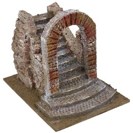 Scala con arco per Presepe cm 14,5x19,5x17 h
