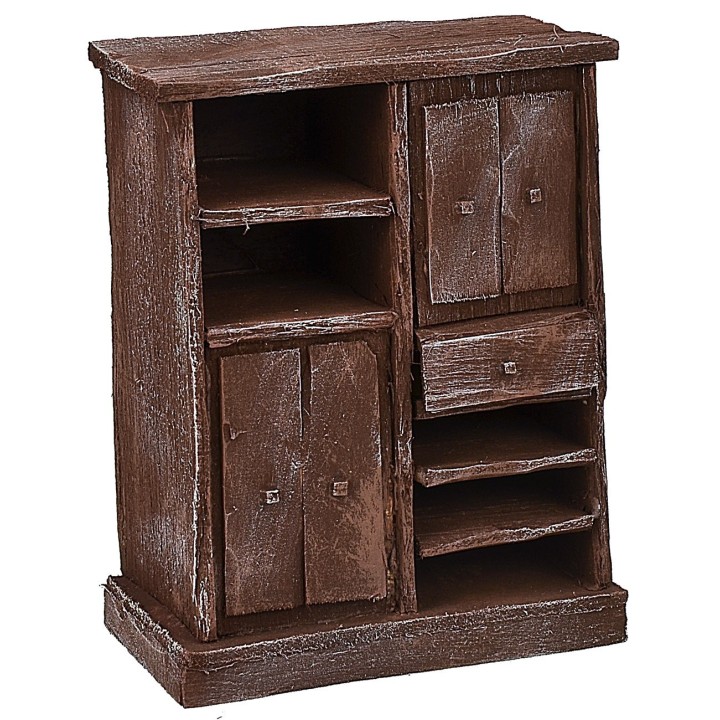 Aparador de madera envejecida cm 10x5,8x13 h