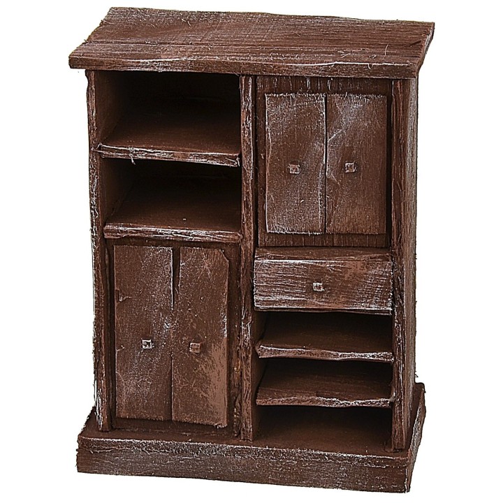 Credenza in legno antichizzato cm 10x5,8x13 h