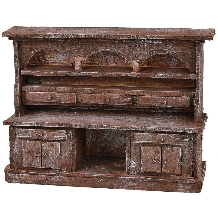 Sideboard in antiqued wood cm 19,2x6,4x13,7 h