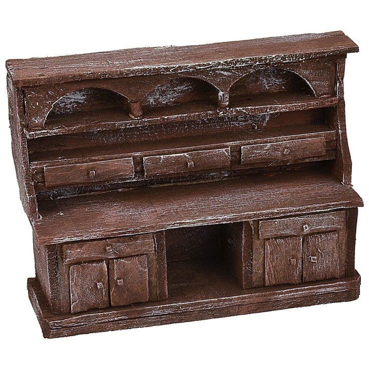 Aparador de madera envejecida cm 15,1x4,8x11,7 h