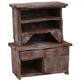 Aparador de madera envejecida cm 11x6x13 h