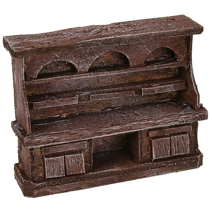 Aparador de madera envejecida cm 9x2,5x7,5 h