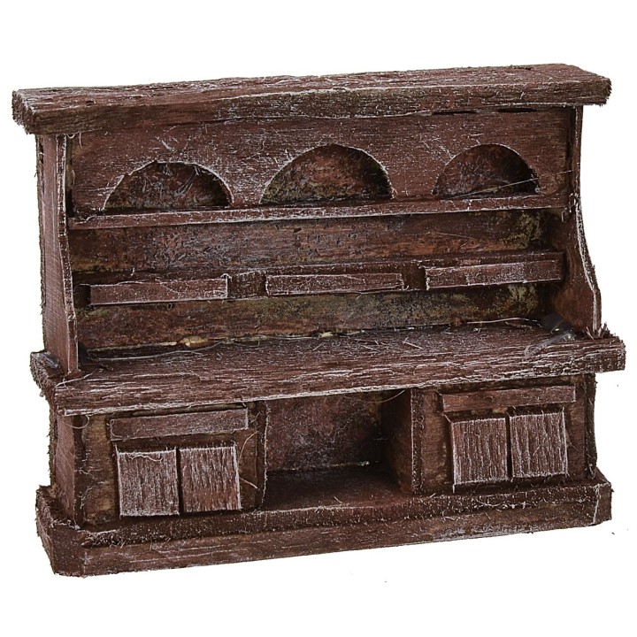 Aparador de madera envejecida cm 9x2,5x7,5 h