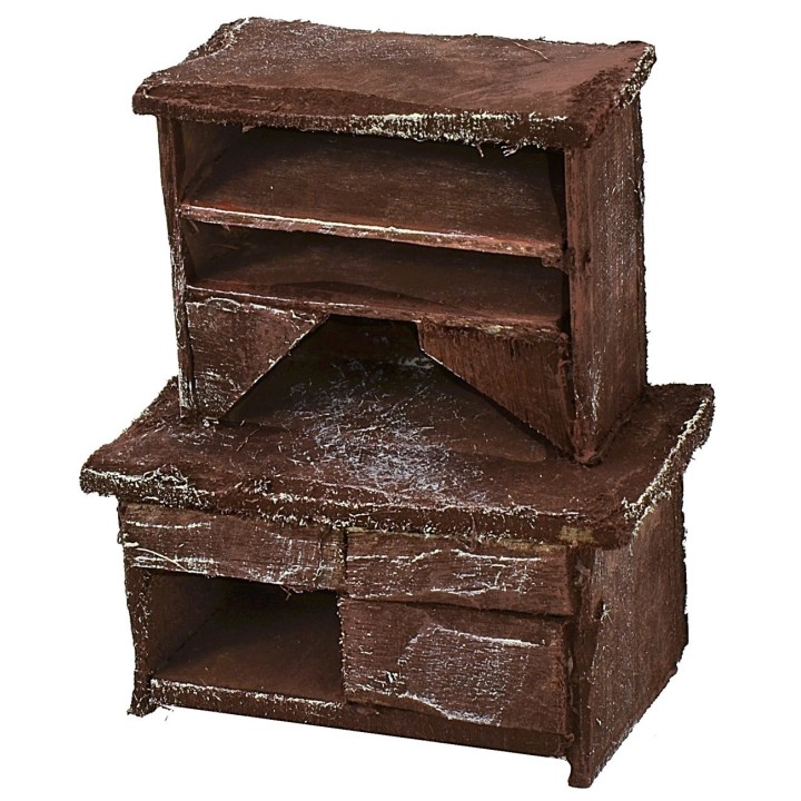 Sideboard in antiqued wood cm 5,5x3x6,5 h