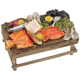 Banquete con pescado surtido cm 9,5x5,7x5 h