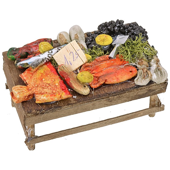 Banquete con pescado surtido cm 9,5x5,7x5 h