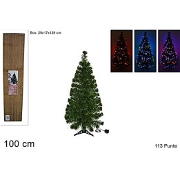 Albero fibra ottica multicolor h 100 cm a 113 punte