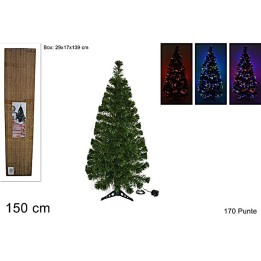 Árbol de fibra óptica multicolor h 150 cm con 178 puntas