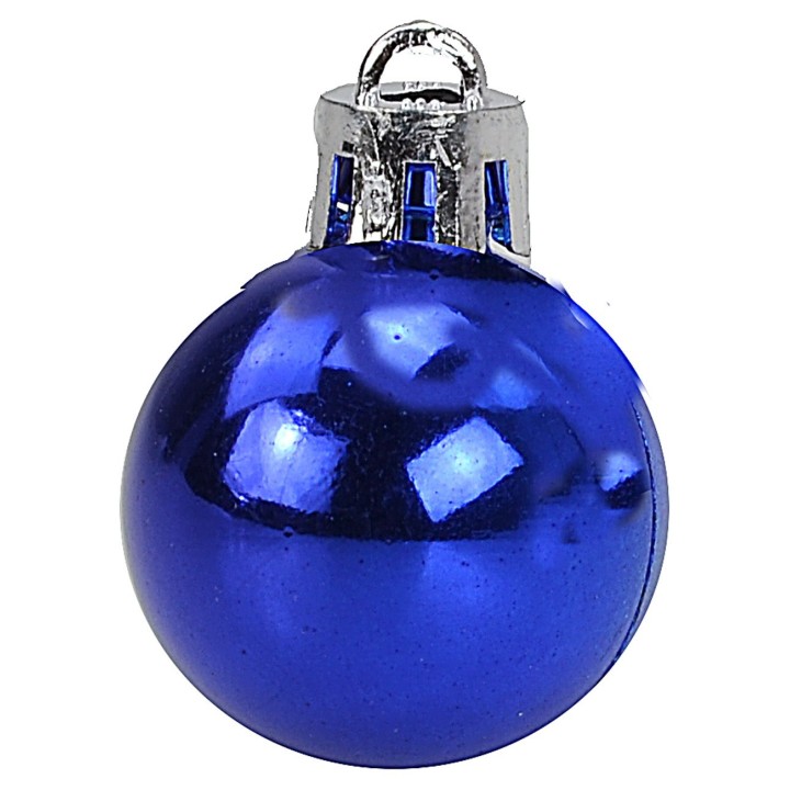 Set of 10 blue balls ø 3 cm for Christmas tree