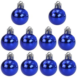 Set of 10 blue balls ø 3 cm for Christmas tree