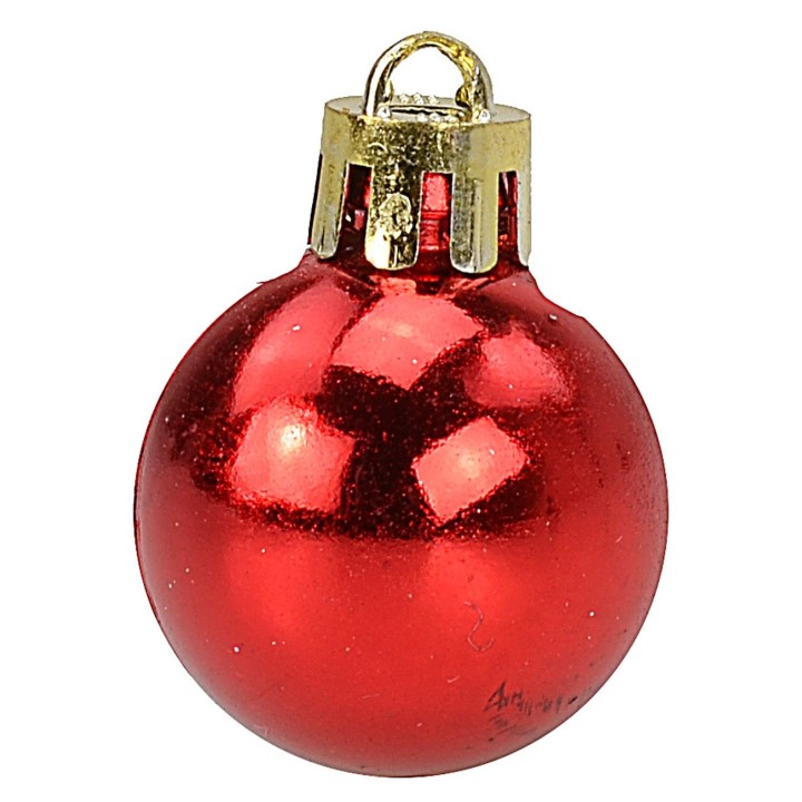 Set of 10 red balls ø 3 cm for Christmas tree