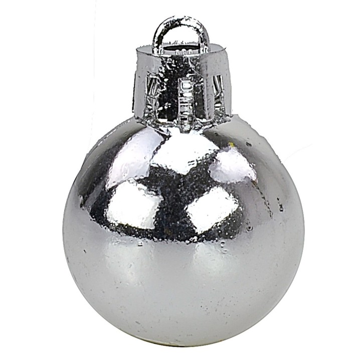 Set 10 palline argento ø 3 cm per albero di Natale