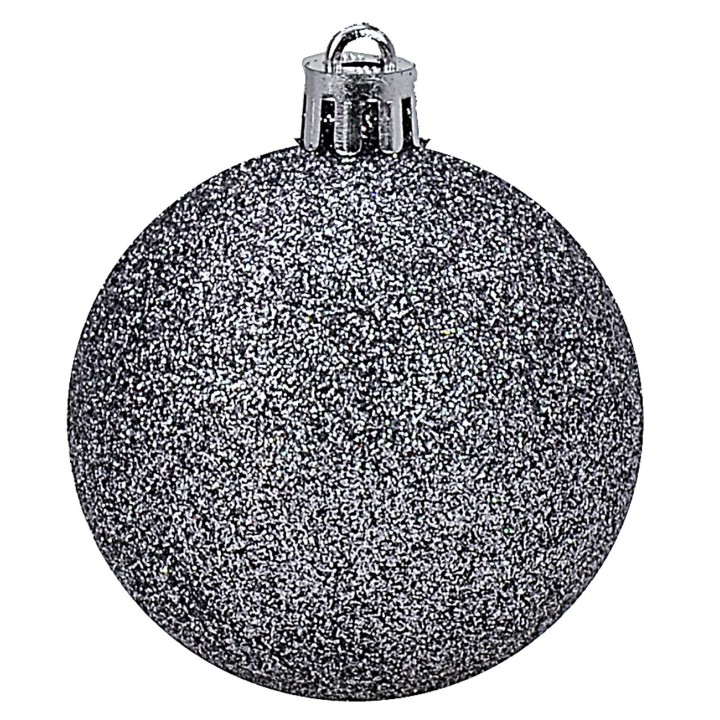 Set 24 palline piombo ø 6-7 cm per albero di Natale