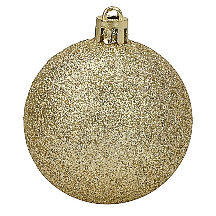 Set 24 palline champagne ø 6-7 cm per albero di Natale