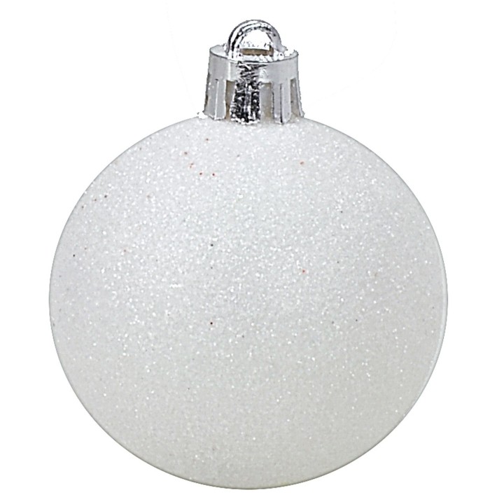 Conjunto de 20 bolas blancas de ø 4-5-6 cm para árbol de