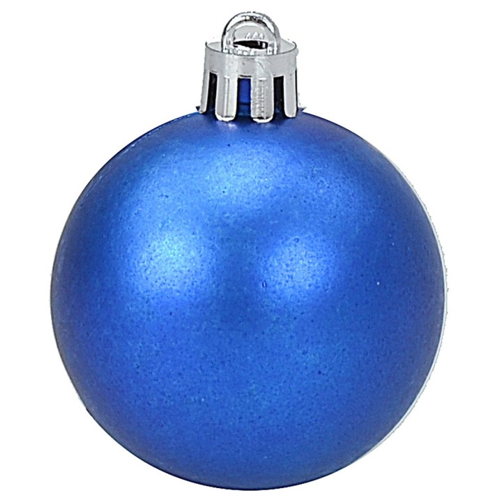 Set 20 palline blu ø 4-5-6 cm per albero di Natale