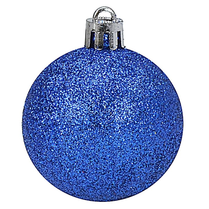 Set 20 palline blu ø 4-5-6 cm per albero di Natale