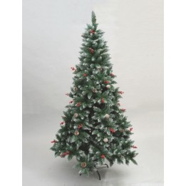 Christmas tree with berries and pine cones h 120 cm