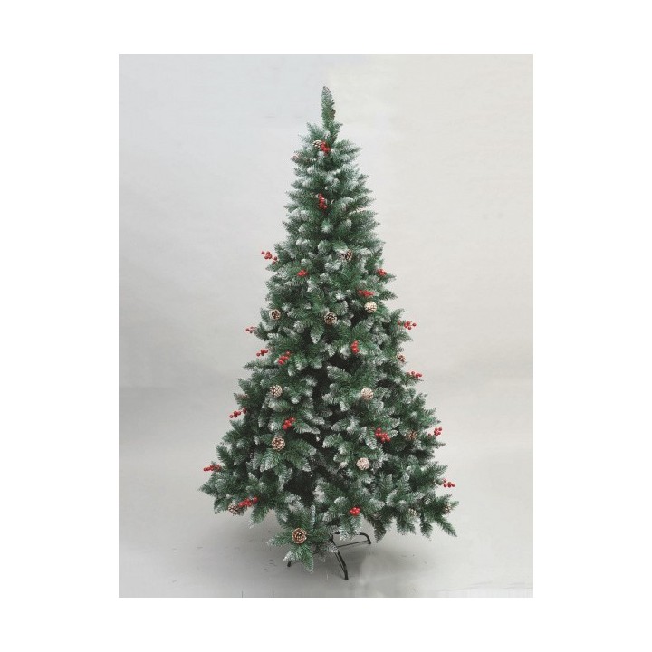 Albero di Natale con bacche e pigne h 120 cm