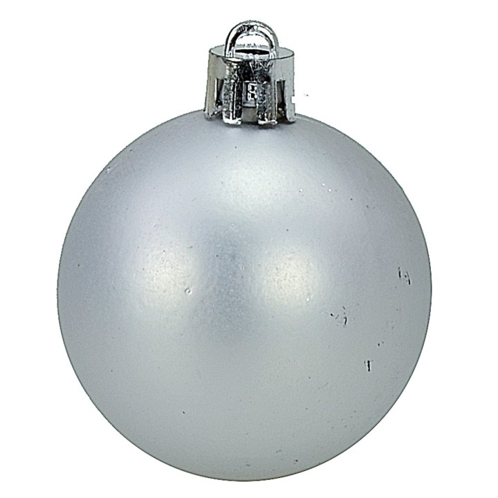 Set of 20 silver balls ø 4-5-6 cm for Christmas tree