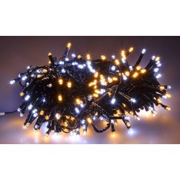Cadena de 300 luces LED blanco frío y cálido con juegos de