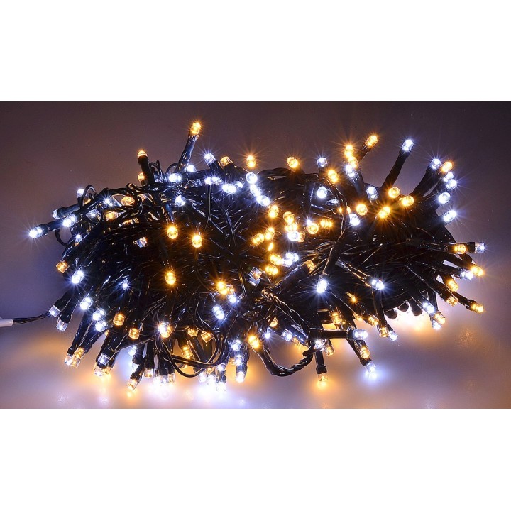 Catena 300 led bianco freddo e caldo con giochi di luce per