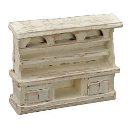 Aparador de madera blanqueada cm 9x2,5x7,5 h