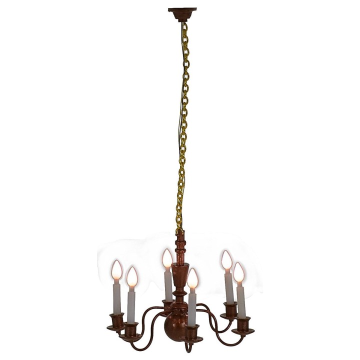 Six candle chandelier