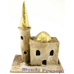 Stuccoed minaret with tip