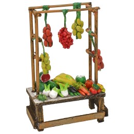Puesto con frutas y verduras cm 9,5x5x15 h