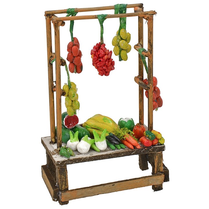 Puesto con frutas y verduras cm 9,5x5x15 h