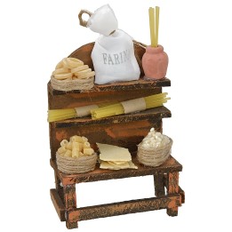 Banco con pasta surtida cm 9,5x5x13 h